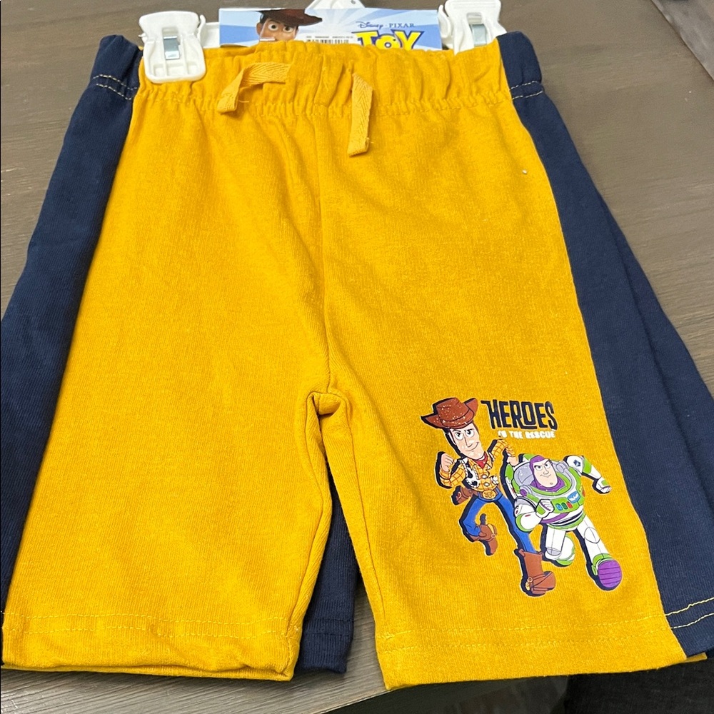 New! Kids Yellow and Blue Shorts. Toy Story 2-pair